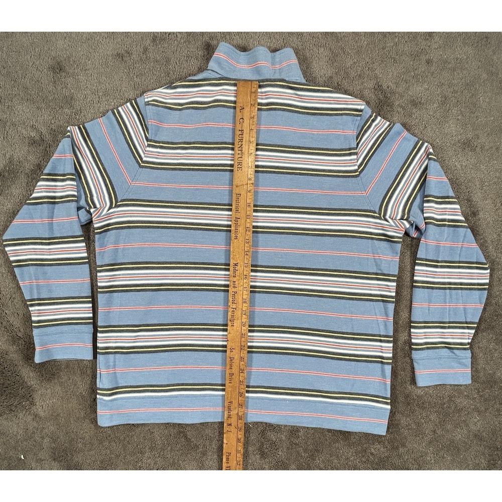 LL Bean Quarter Zip Pullover Men's XL Multicolor‎ Striped Comfort Stretch Pique - Picture 7 of 10
